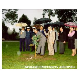Professor Ray Martin planting Jubilee tree
