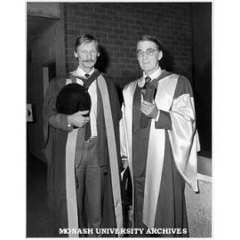 Honorary Doctor of Laws David Woolley (right), with Professor Clive Probyn