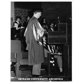 Emeritus Professor Ken Hunt giving occasional address