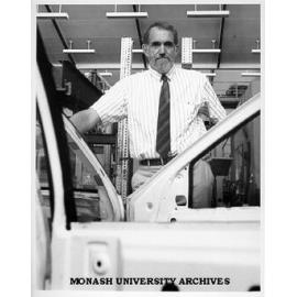 Professor Noel Murray examining design of modern car