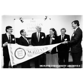 Vice-Chancellor Professor Mal Logan with Centre for International Business staff, receiving Australian Export Award