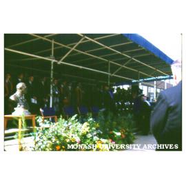 Opening ceremony, March 1961, with bust of Sir John Monash in left foreground