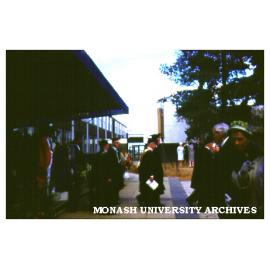 Dignitaries leaving dais after opening ceremony