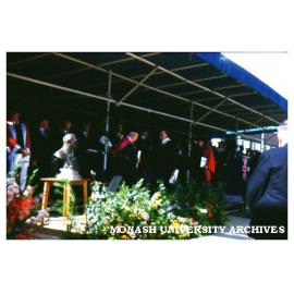 Opening ceremony, March 1961, with bust of Sir John Monash in left foreground
