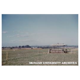 University site, with Talbot Colony tram at right