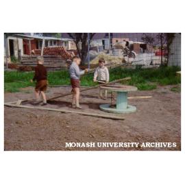 Children playing at Birch Cottage