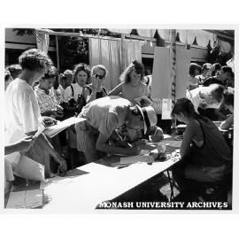 Students signing up, Orientation Week