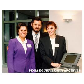Winner of Andersen Consulting Scholarship, Danielle Blackmont with her parents