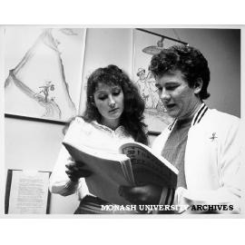 Student Welfare Officer Sally Betts with Paul Streefkerk, former chair of SWAB