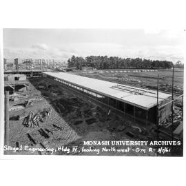 Stage 1 Engineering, Building 4, 3 July 1961, looking north west