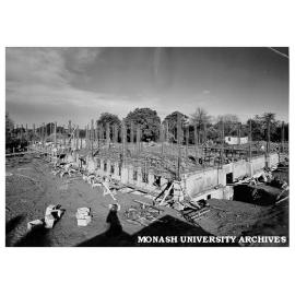 Central [Hargrave] library under construction, 24 May 1962, looking south east
