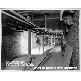 Biology wing basement walkway, 26 January 1962
