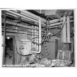 Biology wing lecture theatre plant room, 26 January 1962