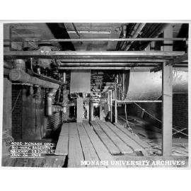 Biology wing basement walkway, 26 January 1962