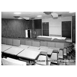 Interior of first year Science lecture theatre, 1 March 1961
