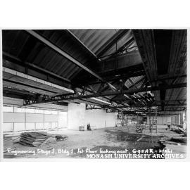 First floor Engineering building under construction, 31 August 1961