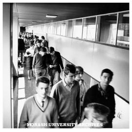 Opening ceremony visitors touring Science buildings