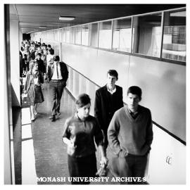Opening ceremony visitors touring Science buildings