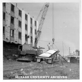 Lifting slab for Deakin Hall, 16 January 1962