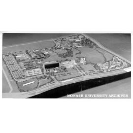 Model of proposed campus buildings, 1962