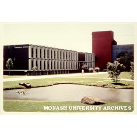 University Offices, December 1972, from south west with Blackwood Hall to right
