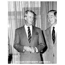 Vice-Chancellor Professor Ray Martin (right) with Vice-Chancellor of University of NSW Professor Michael Birt