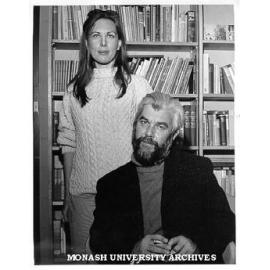 English poet Jon Silkin and wife, writer Lorna Tracey,