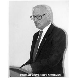 Governor of Victoria, Dr Davis McCaughey at launch of Language and Society Centre