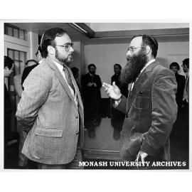 Visitor Rabbi Abraham Cooper (left) with Rabbi Laibl Wolf, Chaplain to Monash Jewish Students