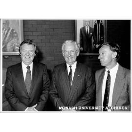Governor-General Mr Bill Hayden (centre), Vice-Chancellor Professor Mal Logan (left) and Professor Peter Spearritt