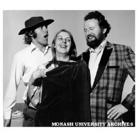 Cast members of 'The Currency Lass', from left: Peter Fitzpatrick, Mairi Murray and Alan Dilnot