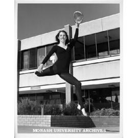 Modern Dance Group member Penny Mudd practising for Open Day