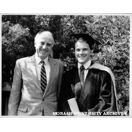Graduate David Polmear with Professor Ian Polmear
