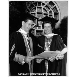 Science graduates Mrs Mary Rechtman and son Andrew