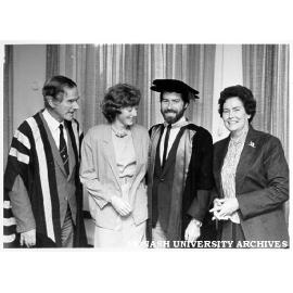 Leon Martin, wife Mandy and parents, Professor Ray Martin and Mrs Rena Martin
