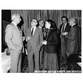 Registrar Mr Jim Butchart (centre) with Ms Nancy McCabe and Mr Bert Pinnington
