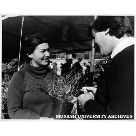 Friday market 'flower girl', Sandy Freedman and Union pharmacist Michael Cummins