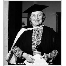 Mineralogist Ruth Coulsell after receiving honorary Science degree