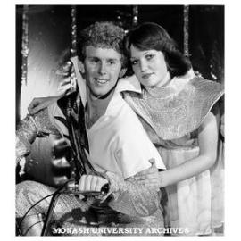 Steve McLardie (Fredrik) and Julianne White (the Princess) in 'The Emperor's New Clothing'