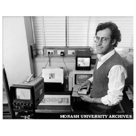 Mr Charles Greif of Chisholm Faculty of Technology Imaging Group with IBM imaging system