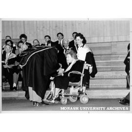 Elizabeth Cameron receiving Associate Diploma in Welfare Studies