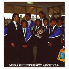 Mechanical and Industrial Engineering lecturer Arvind Shrivastava, with Engineering graduates