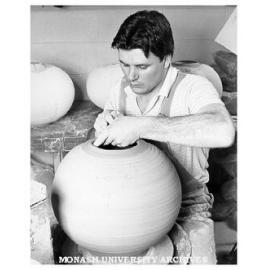 Ceramics student Rick Price