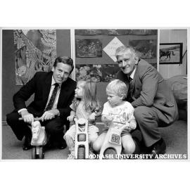 Opening of Child Care Centre, Frankston campus, member for Dunkley Mr Bob Chynoweth, and Director of Chisholm Dr Geoff Vaughan