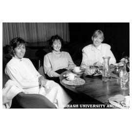 Chisholm graduates employed by Arthur Andersen and Co,. From left: Linda Curran, Sharon Newland and Jenny Masters