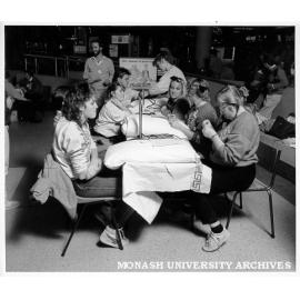 Nursing students at Karingal shopping centre