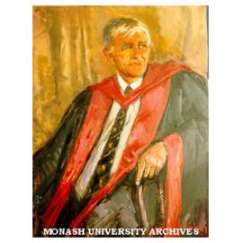 Portrait of Dr Geoffrey Vaughan, Director of Victorian College of Pharmacy, by Norni Gude