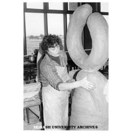 Student Irene Gill with final year project