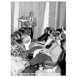 Dr Carl Wood speaking at Junior University Program