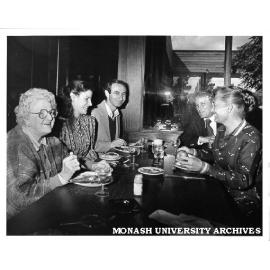 Mrs Vera Moore with members of Rowe Quartet, from left: Mrs Moore, Kathleen Winkler, Ronald Gorevic, Luca Di Cecco and Arlene Di Cecco